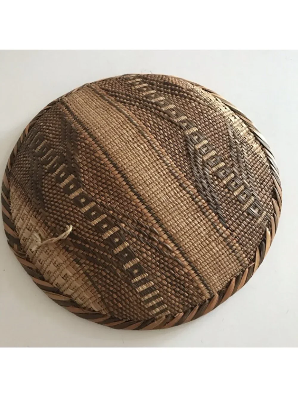 Vintage Handwoven Basket Mixed Lot Tonga Two Tone Coiled Mini Tribal Boho Native